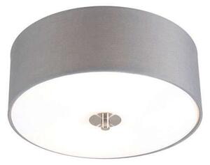 Klasyczny Plafon / Lampy sufitowe szary 30cm - Drum Oswietlenie wewnetrzne
