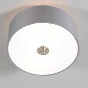 Klasyczny Plafon / Lampy sufitowe szary 30cm - Drum Oswietlenie wewnetrzne