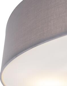 Klasyczny Plafon / Lampy sufitowe szary 50cm - Drum Oswietlenie wewnetrzne