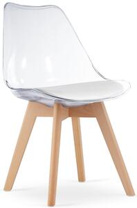 Przezroczyste krzesło minimalistyczne - Asaba 3X