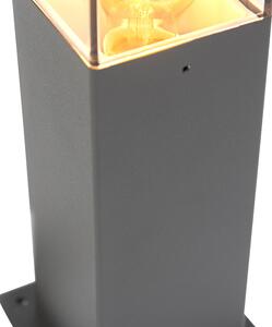 Zewnetrzna Nowoczesna zewnętrzna lampa stojąca 30 cm antracyt IP44 - Denmark Oswietlenie zewnetrzne