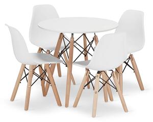Białe krzesło skandynawskie do pokoju dziecięcego - Suzi 3X