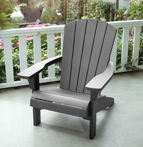 Krzesło fotel ogrodowy TROY Adirondack - szary