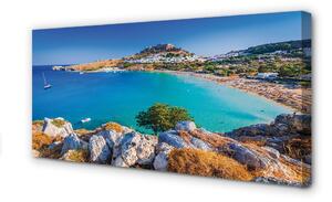 Obraz na płótnie Grecja Wybrzeże panoramy plaża