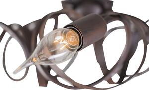 Rustykalna brązowa lampa sufitowa - Ricciolo 5 Oswietlenie wewnetrzne