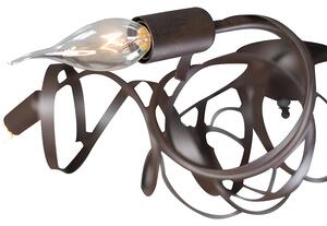 Rustykalna brązowa lampa sufitowa - Ricciolo 5 Oswietlenie wewnetrzne