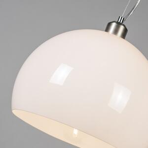 Nowoczesna okrągła lampa wisząca opalowa biała - Globe Oswietlenie wewnetrzne
