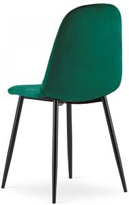 Ciemnozielone krzesło pikowane do stołu - Paleo 3X