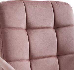 EMWOmeble Krzesło obrotowe welurowe HARIS (DC-6096H) / różowy #44