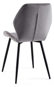 EMWOmeble Krzesło tapicerowane szare ▪️ HAGEN (DC-6300) ▪️ welur 21