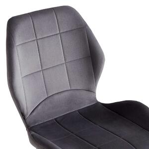 EMWOmeble Krzesło tapicerowane szare ▪️ HAGEN (DC-6300) ▪️ welur 21