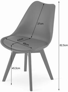 Białe kuchenne krzesło w stylu nowoczesnym - Asaba 4X