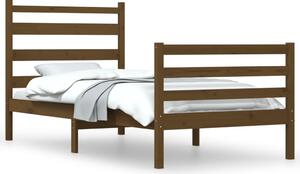 Rama łóżka, lite drewno sosnowe, 90x200 cm, miodowy brąz