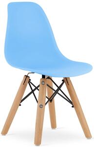 Zestaw niebieskich krzeseł nowoczesnych dla dzieci 4 szt. - Suzi