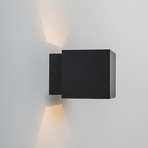 Designerska lampa ścienna czarno-złota w tym LED - Caja Oswietlenie wewnetrzne