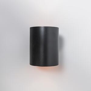 Kinkiet / Lampa scienna okrągły czarno-złoty - Sola Oswietlenie wewnetrzne