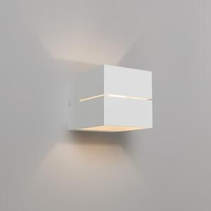 Nowoczesny Kinkiet / Lampa scienna biały 9,7 cm - Transfer Groove Oswietlenie wewnetrzne
