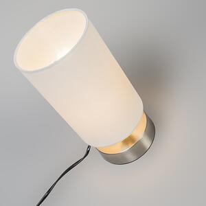 Nowoczesna biała lampa stołowa okrągła 12 cm ściemnialna - Milo 2 Oswietlenie wewnetrzne
