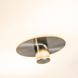 Klasyczny Plafon / Lampy sufitowe szary 30cm - Drum Jute Oswietlenie wewnetrzne