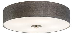 Klasyczny Plafon / Lampy sufitowe szary 50cm - Drum Jute Oswietlenie wewnetrzne