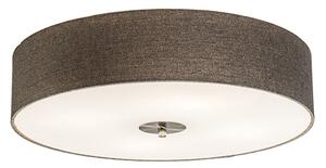 Klasyczny Plafon / Lampy sufitowe szarobrązowy 50cm - Drum Jute Oswietlenie wewnetrzne