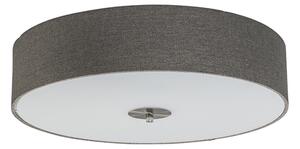 Rustykalna lampa sufitowa taupe 50 cm - Drum Jute