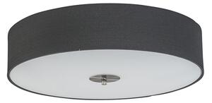 Klasyczny Plafon / Lampy sufitowe czarny 50cm - Drum Jute Oswietlenie wewnetrzne