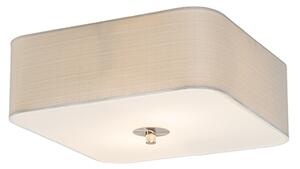 Klasyczny Plafon / Lampy sufitowe kwadratowy biały 30cm - Drum Deluxe Jute Oswietlenie wewnetrzne