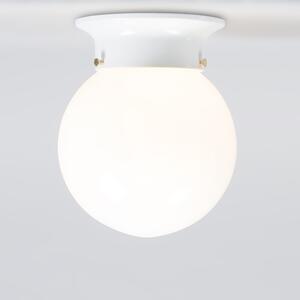 Lampa sufitowa Retro białe opalowe szkło - Scoop Oswietlenie wewnetrzne