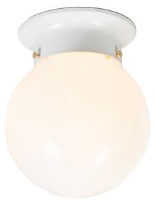 Lampa sufitowa Retro białe opalowe szkło - Scoop Oswietlenie wewnetrzne