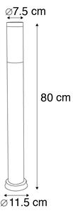 Zewnetrzna Latarnia zewnętrzna antracyt 80 cm IP44 - Rox Oswietlenie zewnetrzne