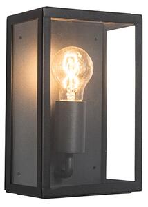Zewnetrzna Industrialny Kinkiet / Lampa scienna zewnętrzny czarny szkło IP44 - Rotterdam 2 Oswietlenie zewnetrzne