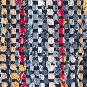 Bawełniany dywan styl boho 140 x 200 cm ręcznie tkany kolorowy Alanya Beliani