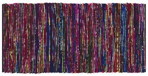 Dywan prostokątny tkany ręcznie boho 80 x 150 cm wielokolorowy czarny Bartin Beliani