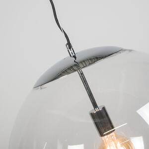 Lampa wisząca chrom przezroczyste szkło 50cm - Ball Oswietlenie wewnetrzne