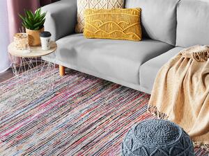Dywan kolorowy tkany ręcznie bawełniany do salonu 140 x 200 cm Mersin Beliani