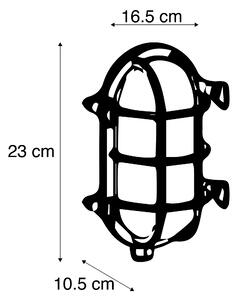 Zewnetrzna Kinkiet/ Plafon / Lampy sufitowe Retro owalny chrom IP44 23cm - Nautica Oswietlenie zewnetrzne
