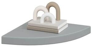 Narożne półki ścienne, 2 szt., szare, 35x35x3,8 cm, mdf