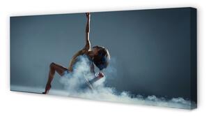 Obraz na płótnie Kobieta taniec dym