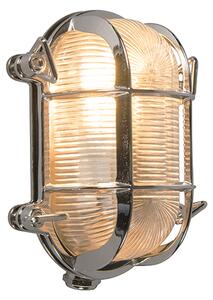 Zewnetrzna Kinkiet/ Plafon / Lampy sufitowe Retro owalny chrom IP44 18cm - Nautica Oswietlenie zewnetrzne