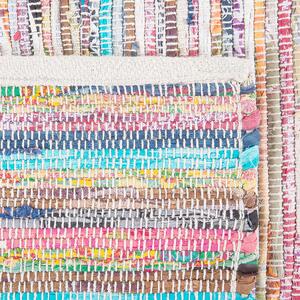 Dywan kolorowy tkany ręcznie bawełniany do salonu 80 x 150 cm Mersin Beliani