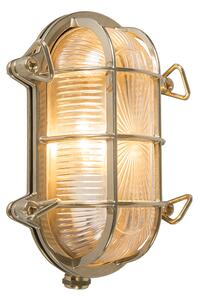 Zewnetrzna Kinkiet/ Plafon / Lampy sufitowe Retro owalny złoty IP44 23cm - Nautica Oswietlenie zewnetrzne