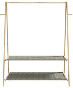 Wieszak na ubrania, z półkami, 132x45,5x150,5 cm, bambusowy