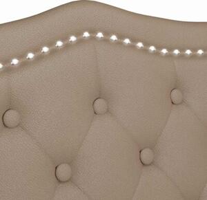 Ławka chesterfield z sztucznej skóry w kolorze cappuccino