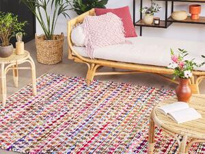 Boho dywan ręcznie tkany 140 x 200 cm prostokątny kolorowy Arakli Beliani