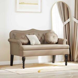 Ławka chesterfield z sztucznej skóry w kolorze cappuccino