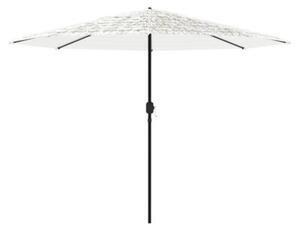 Parasol ogrodowy na stalowym słupku, biały, 324x324x247 cm