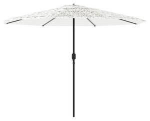 Parasol ogrodowy na stalowym słupku, biały, 324x324x247 cm