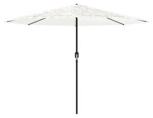 Parasol ogrodowy na stalowym słupku, biały, 324x324x247 cm