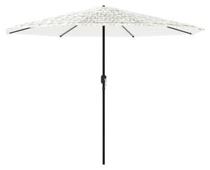 Parasol ogrodowy na stalowym słupku, biały, 324x324x247 cm
